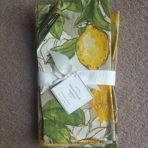 Pottery Barn Lemon Print Napkins.